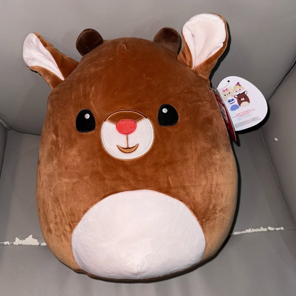 12” Squishmallows Rudolph the Red Nosed Reindeer Plush Toy - Picture 2 of 8